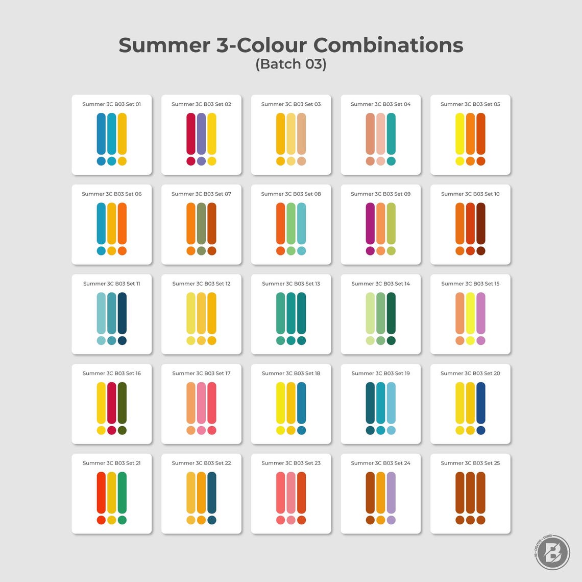 Summer Theme Colour Palette Swatch Libraries for Illustrator, Photoshop ...