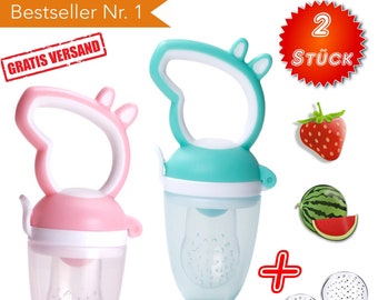 2x tettarelle di frutta per neonati tettarella in silicone ciuccio frutta ciuccio massaggiagengive frutta latte materno SET inattivo