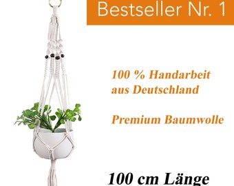1x Macrame hanging flower basket indoor outdoor BOHO garden flower pot Macrame vintage deco flower basket balcony wall decoration plant hanger plant basket