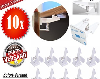 10x Child Safety Lock Drawer Lock Cabinet Lock INVISIBLE 10 Pieces