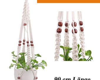 1x Macrame flower basket indoor outdoor BOHO garden flower pot Macrame vintage deco flower basket balcony wall decoration plant hanger plant basket