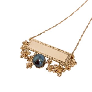 Hawaiian Plumeria Flower Plain Plate Necklace