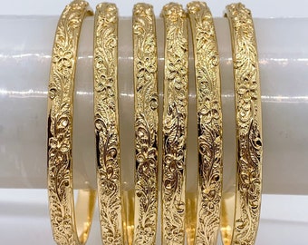 Brazalete de oro Hamilton con diseño de flor de plumeria hawaiana en 3D de 5 mm