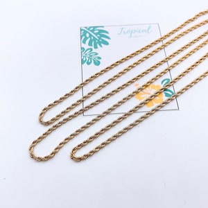 Rope Chain Hamilton Gold  20 in with or without 2in Extension