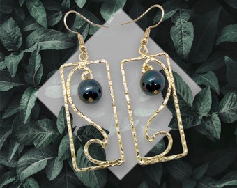 Hawaiische Muschel-Perle und Muschel-Ohrringe in Gold