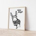NICE ARSE or ASS // typography inspired animal print, donkey, wall print, funny print, bathroom print, toilet humor 