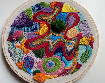 Abstract Embroidery Art