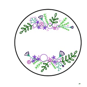 Floral embroidery pattern