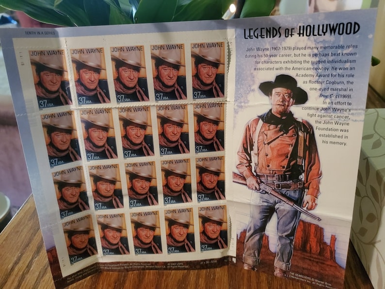 John Wayne collectors quality stamps Etsy