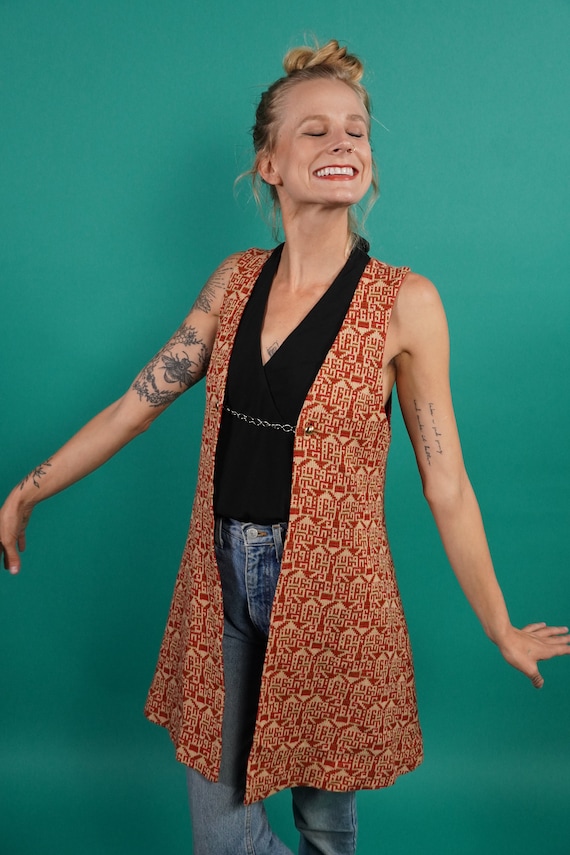 Vintage Duster, Vintage Duster Vest, Duster Vest,