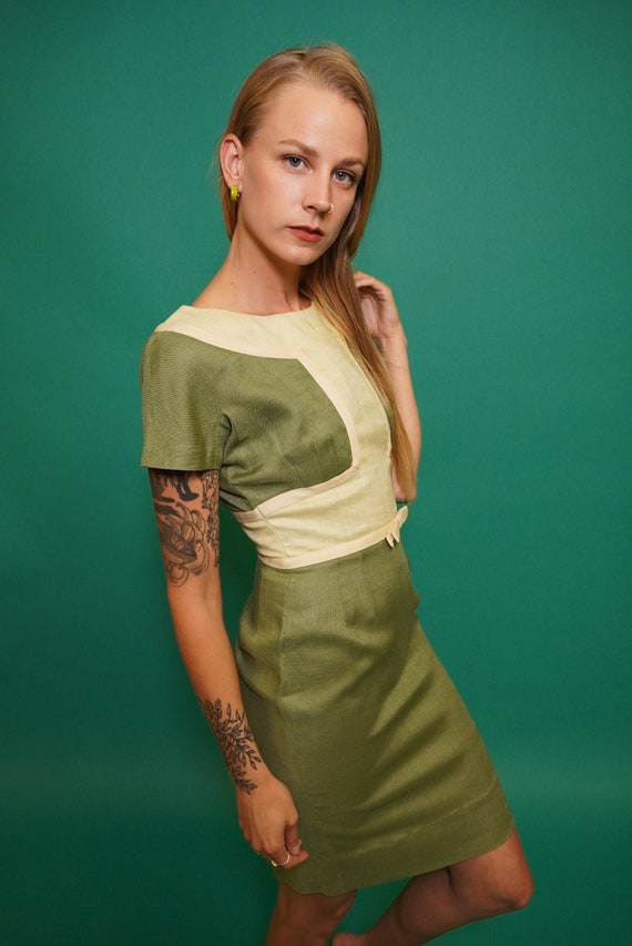 50s Mod Mini Dress, 50s Dress, Pencil Dress, Mod D