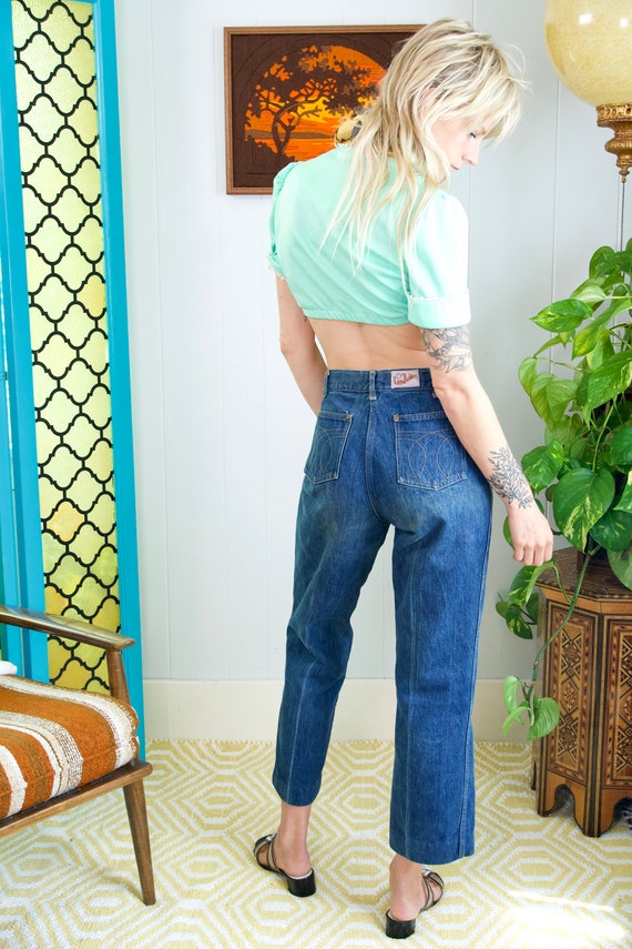 1970s Landlubber Jeans 70s High Waisted Medium Wa… - image 6