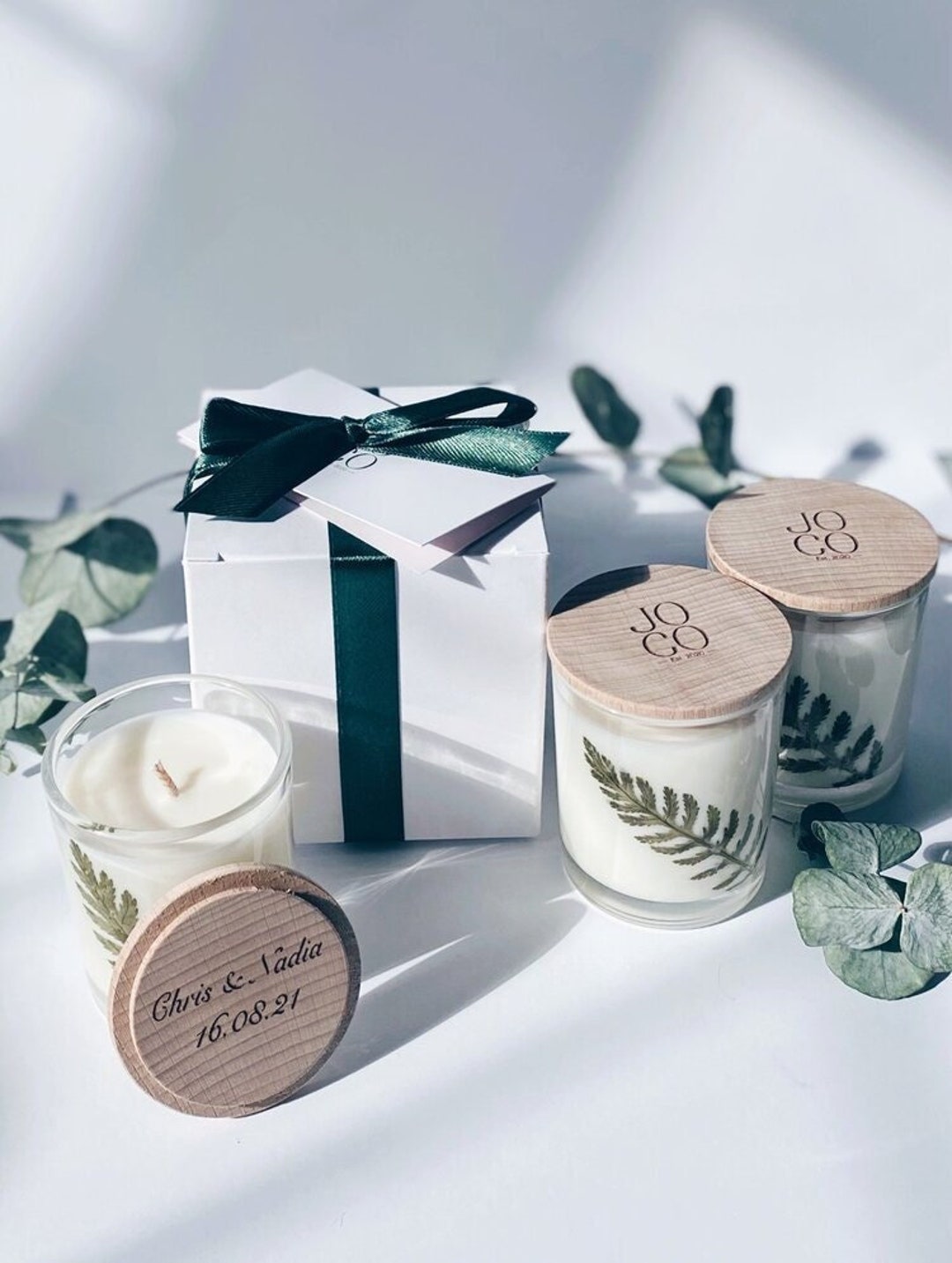 Pressed Flower 9cl Votive Scented Candle Wedding Favours Etsy UK