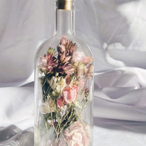 Preserved bridal bouquet dried flower glass bottle candle holder Bottle Five (1000ml)