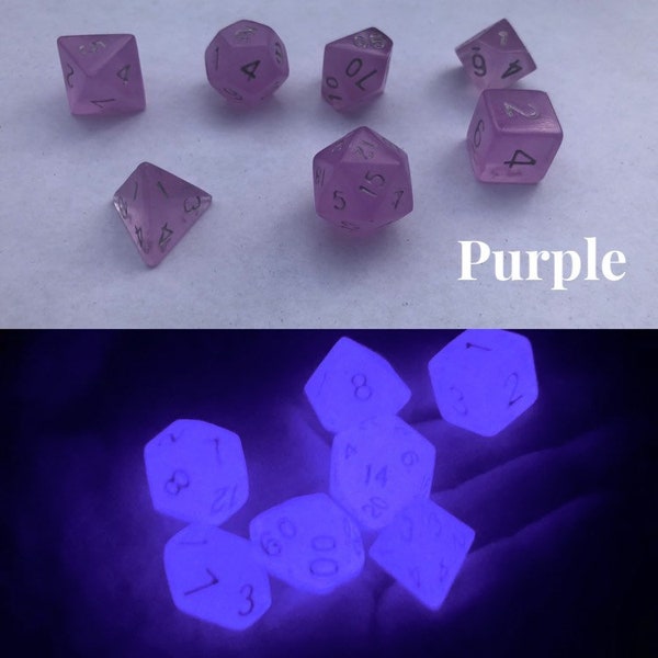 7 piece dice set (Glow in the dark)