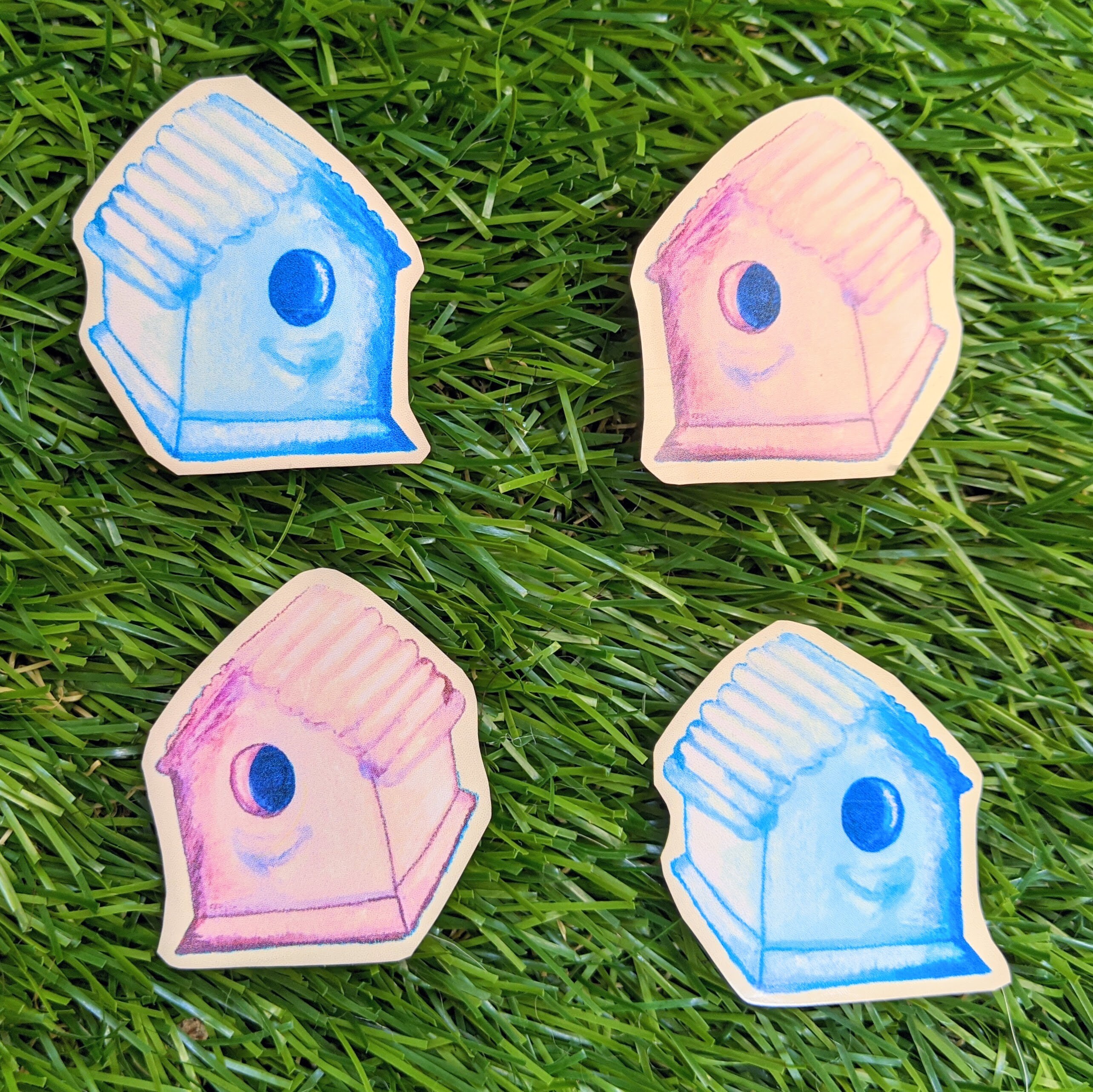 Birdhouse Cottage Core Vinyl Sticker Etsy