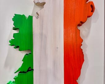 Ireland Wooden Country Flag | Emerald Isle Home Decor