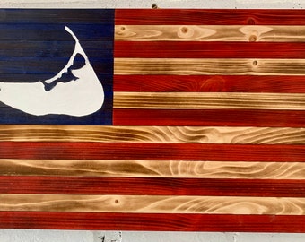 Nantucket American Flag, Rustic American Flag, Nantucket