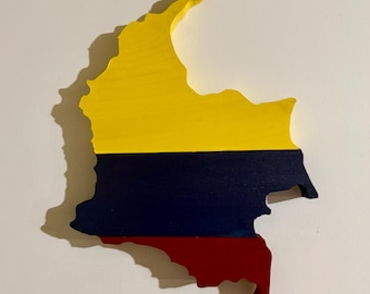 Colombian Wooden Flag | Columbia Wall Art