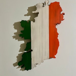 Ireland Wooden Country Flag | Ireland Cutout | Ireland Flag | Irish | Ireland Pub Decor| Ireland | Wall Art | Wall Decor | Christmas Gift