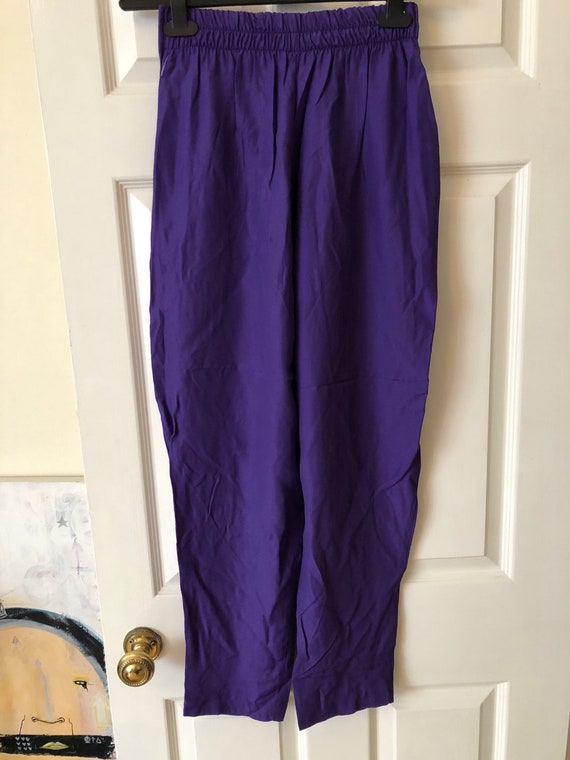Purple Rayon Aladdin style trousers