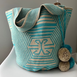 Handgemachte große Mochila (Mochilon) der Wayuu