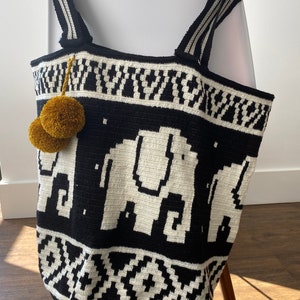 Kolumbianische handgefertigte Wayuu Mochila (Mochilon)