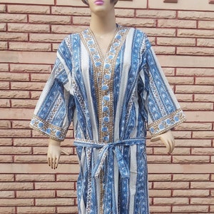 Board Design Cotton Kimono, Bridal Party Robe, Bridesmaid Robes, Maternity Dress, Long Bath Robes