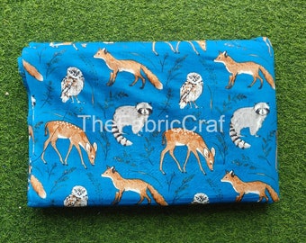 Animal Block Print Cotton Voile Fabric: Sewing & Upholstery By The Yard