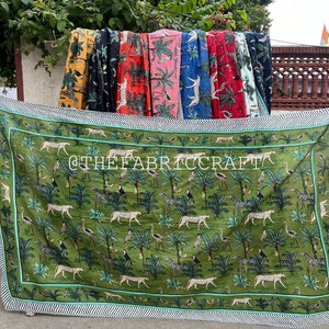 New Jungle Safari Cotton Sarong Wrap, Beach Cover up, Soft Voile Summer Scarf, Bikini Cover Up, Gifts For Her