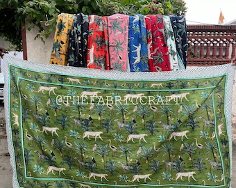 Pareo in cotone Jungle Safari, copricostume, sciarpa in voile