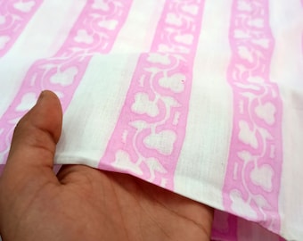 Hand Block Print Cotton Fabric: Indian Floral Quilting Fabric