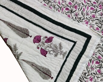 ブロックプリント　うねうねキルトブランケット　ペールオレンジ×ペールパープル 現在、この商品の在庫はありません - Etsy