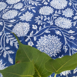 Beautiful Floral Print Cotton Fabric, Indian Block Print Fabric By The Yard, Sewing And Quilting Fabric, Women&#39;s Clothing