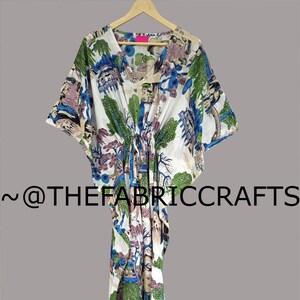 Cotton Kaftan, Indian Floral Kaftan, Long Caftan,Dress For to be Moms, Beach Cover up, Sleepwear, Indian Kaftan, Maxi Dress,Bikini Cover Up