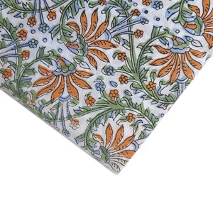 Indian Soft Cotton Fabric By The Yard, Floral Print Fabric, Hand Block Print Cotton Fabric, Sewing Fabric, Printed Fabric