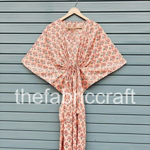 New Indian 100% Cotton Kaftan Dress, Beach Cover Up, Indian Caftan, Cotton Caftan, Maternity Dress, Boho Dress, Bridal Dress, Bridal kaftan