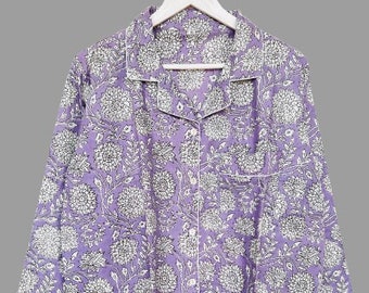 Conjunto de pijama de algodón con estampado floral