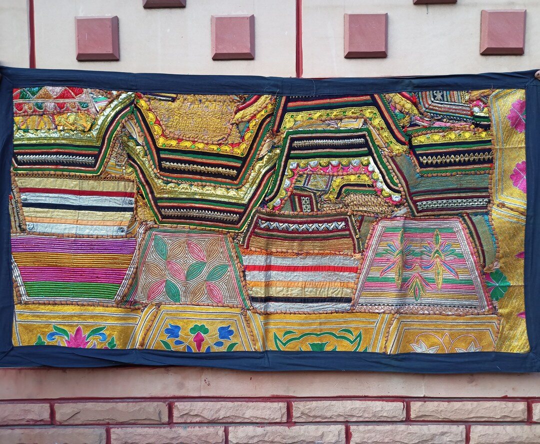 Buy Vintage Patchwork Tapestry, Indian Hand Work Tapestry, Wall Hanging