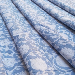 Block Print Fabric, Cotton Fabric, Fabric By Yard, Indian Cotton Fabric, Robe Cotton Fabric, Vegetable Dyed, Fabric For Dress, Indian Throw