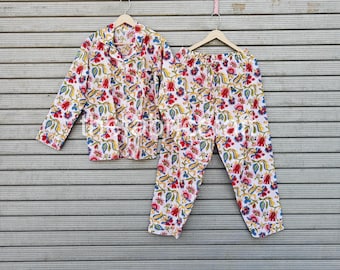 Indian Floral Cotton Pajama Set: Bridesmaid PJs