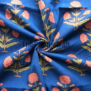 Indian block print fabric by the yard, jaipur fabric, handprinted cotton fabric, fabric for dresses, jaipur cotton yard