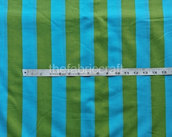 Handbedruckter gestreifter Baumwollstoff, Block Print Stoff, leichtes Schneidermaterial