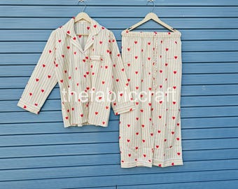 Conjunto de pijama de algodão macio para madrinhas: presentes para os preparativos da festa de casamento.