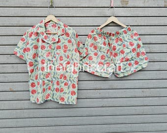 Bridesmaid Pajama Short Set: Cotton Wedding Party PJs