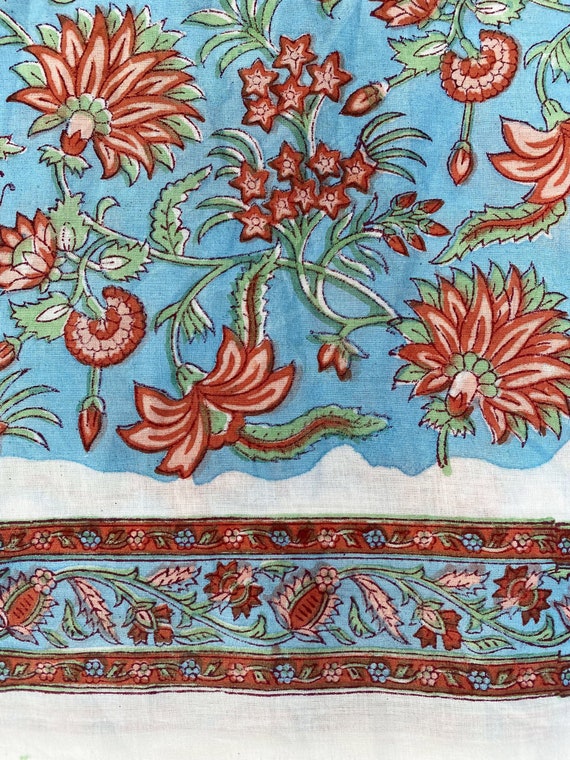 Block Print Fabric Indian Cotton Fabric Soft Cotton Fabric Etsy
