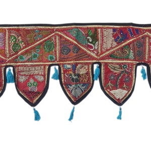 Indian Door Valance, Vintage Door Hanging Toran, Curtains For Window Decoration, Colorful Window Toppers, Door Decoration