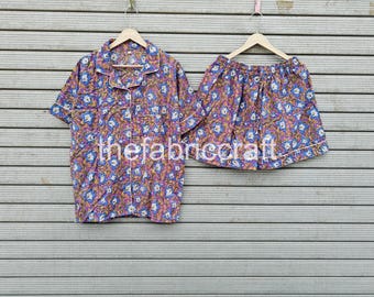 Cotton Bridesmaid Pajama Short Set: Bridal Party Gift