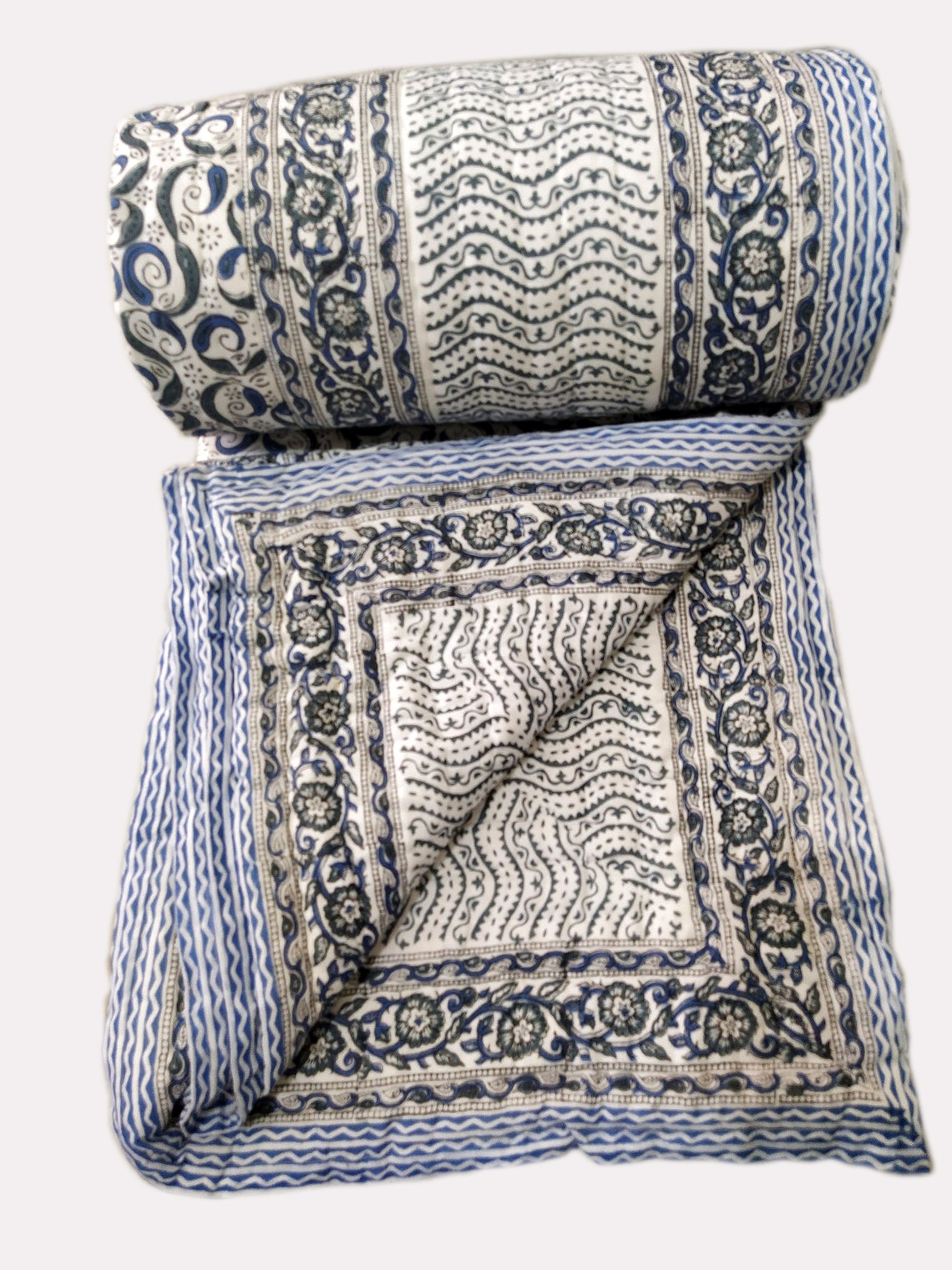 Hand Block Print Cotton Quilt Soft Cotton Quilt Kantha Etsy