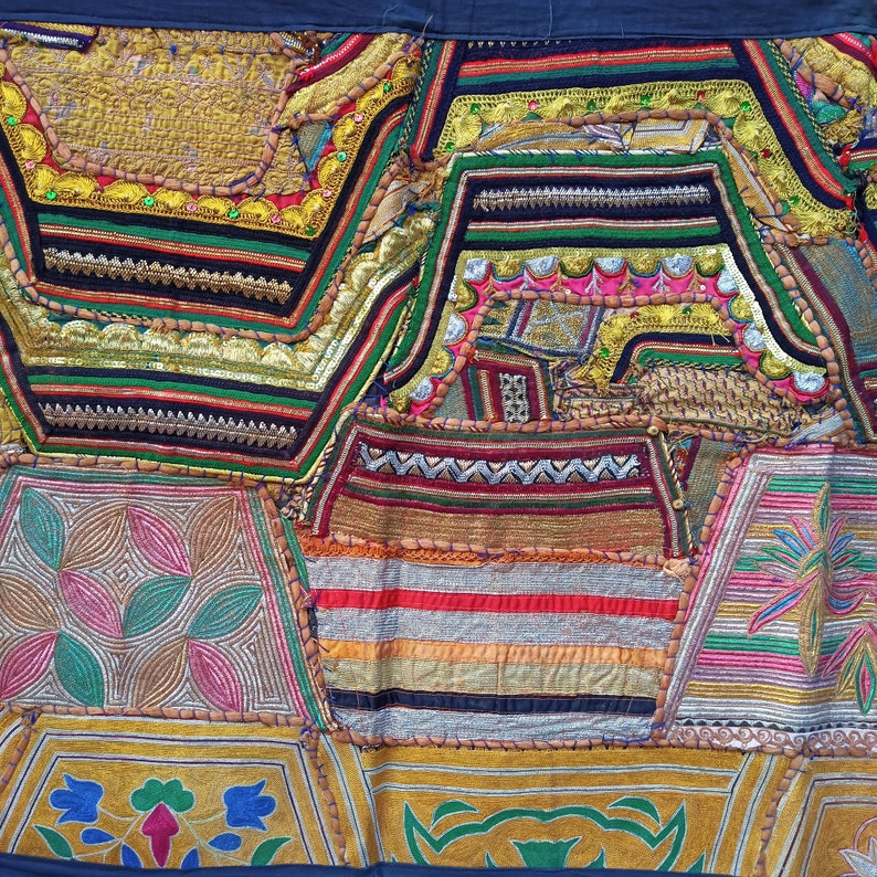 Buy Vintage Patchwork Tapestry, Indian Hand Work Tapestry, Wall Hanging